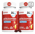 NEVISS Astaxanthin 24mg Antioxidants For Healthy Skin Eyes Aging 2 Pack