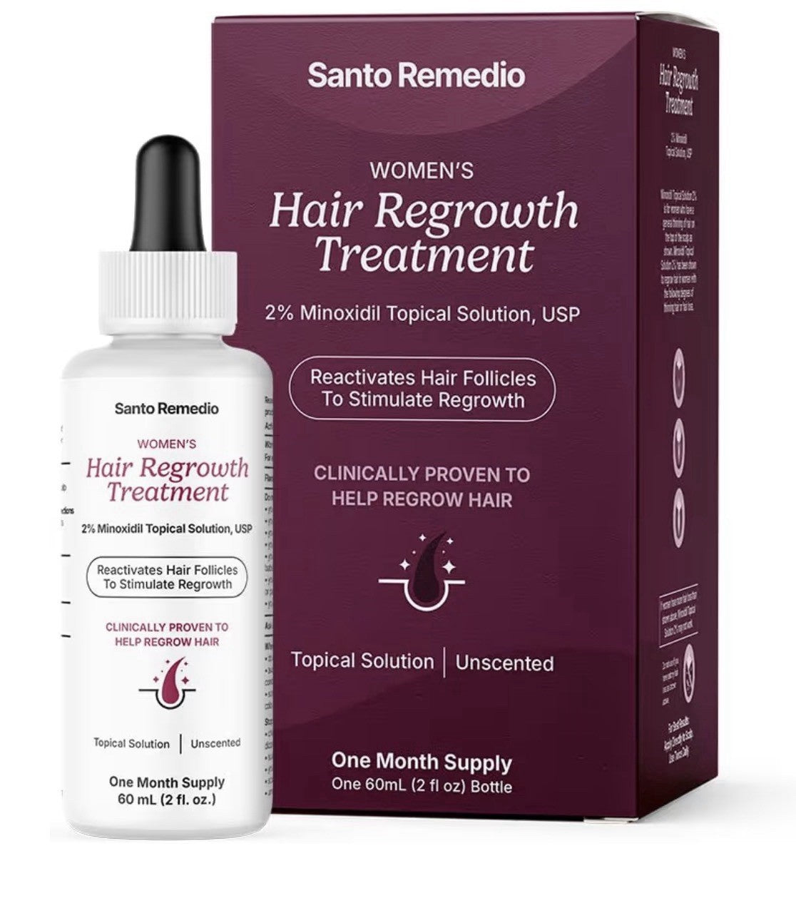 Santo Remedio Women Hair Regrowth Treatment Stimulate Reduce Hair Loss