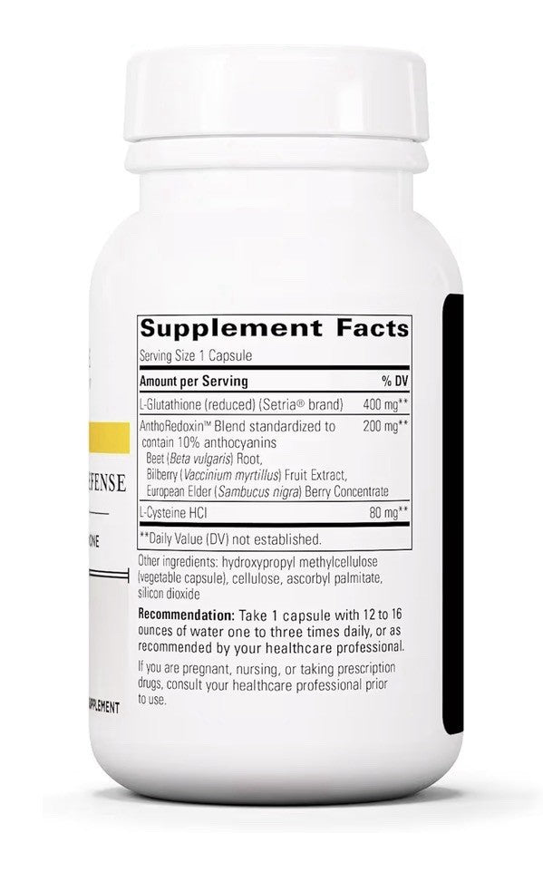Integrative Therapeutics Glutathione Cell Defense 400mg Reduced Glutathione 60ca