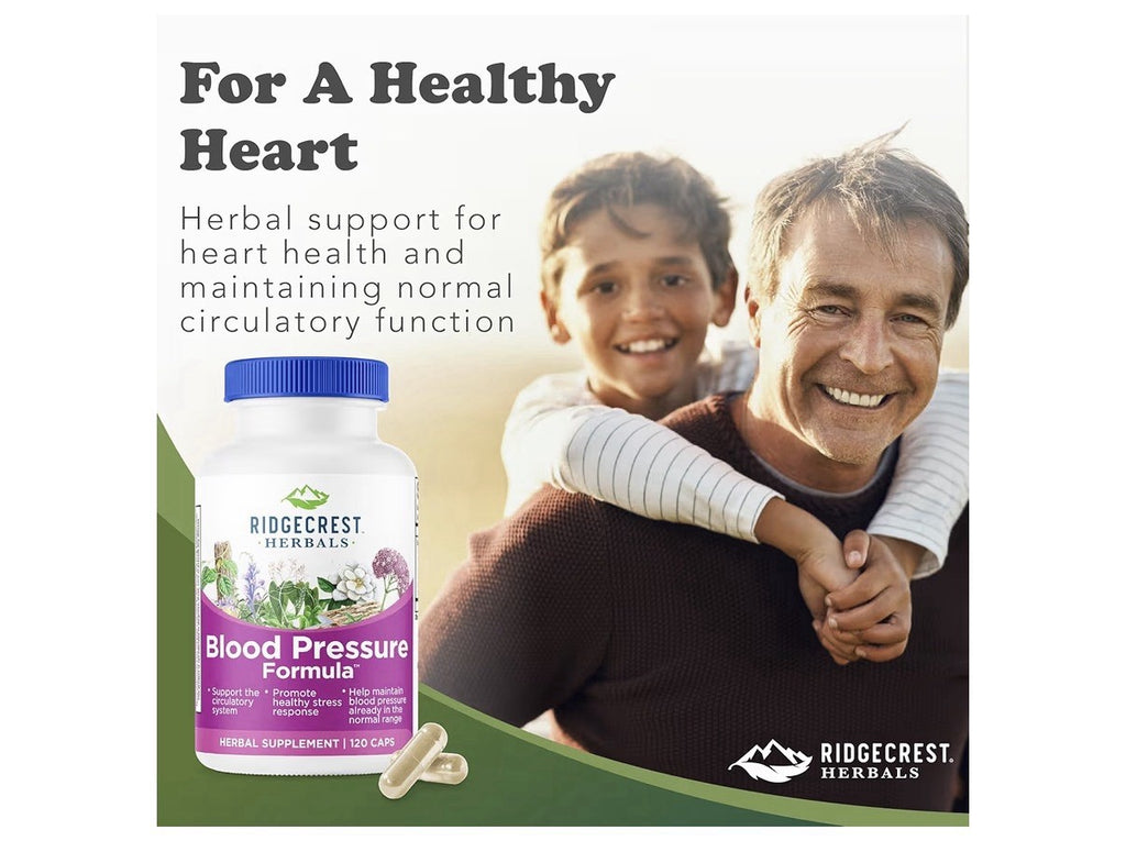 RidgeCrest Herbals Blood Pressure Formula Heart Vascular Circulation Health 120c