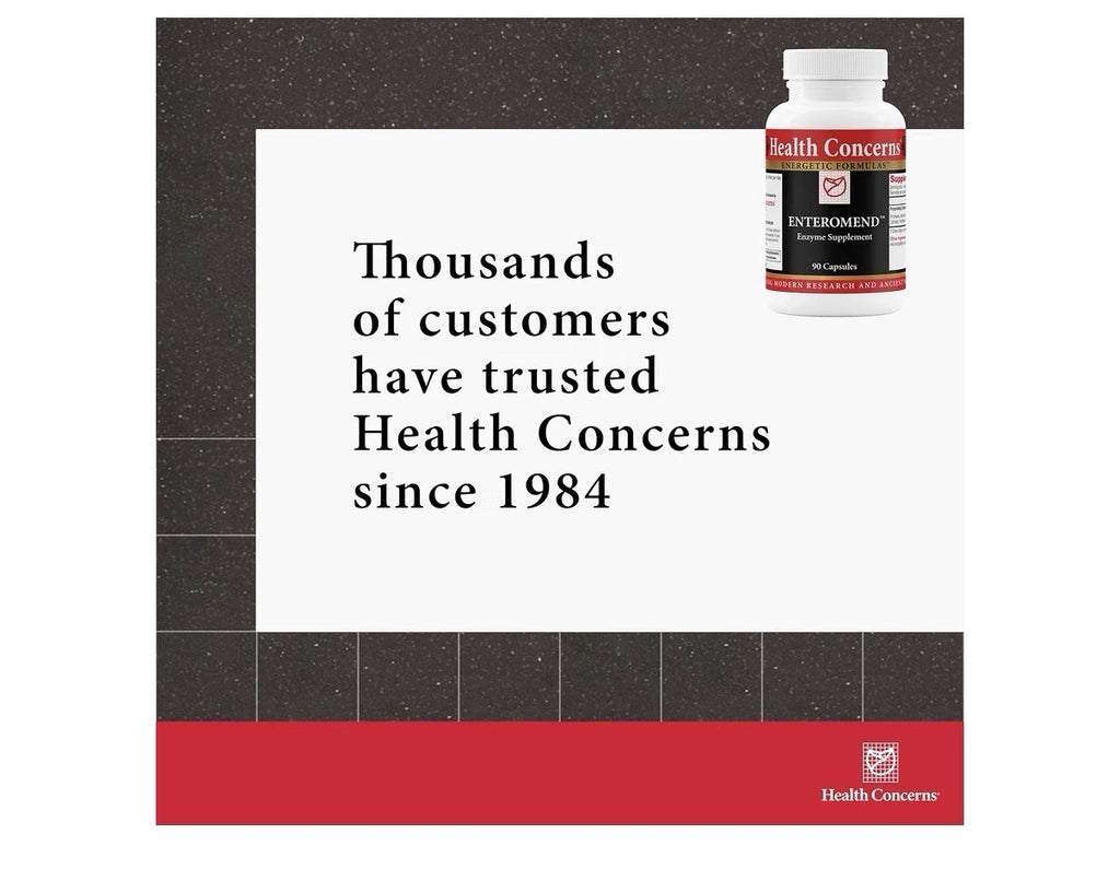 Health Concerns Enteromend Enzyme Supplement Digestive Gut Helath Bloating 90cap