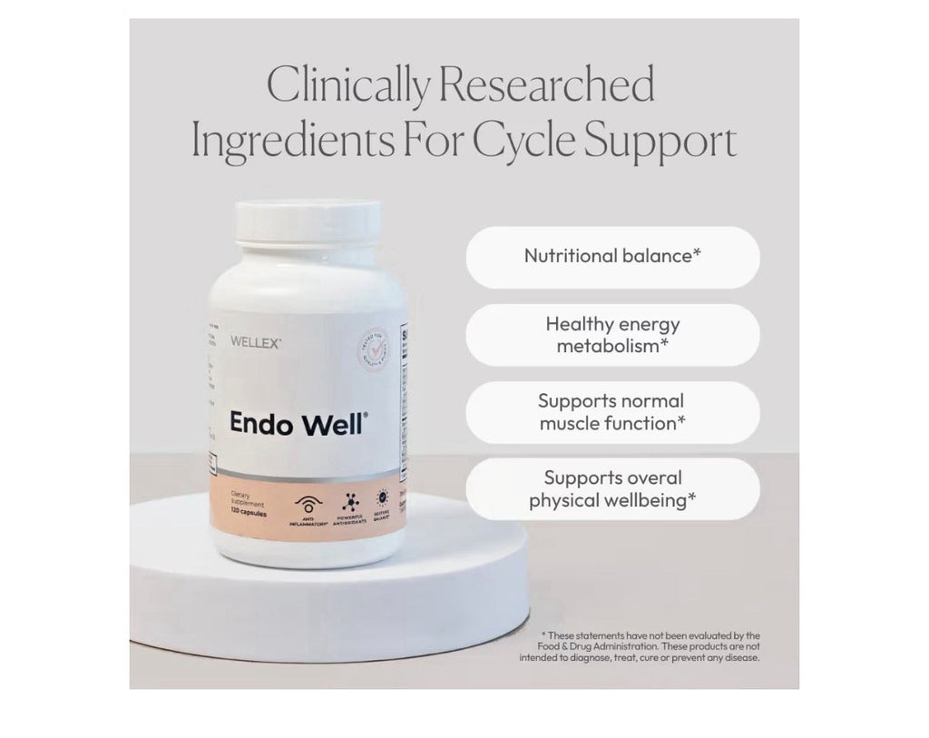 Endo Well Women's Cycle Support Muscle Function Energy Metabolism 120 Capsules
