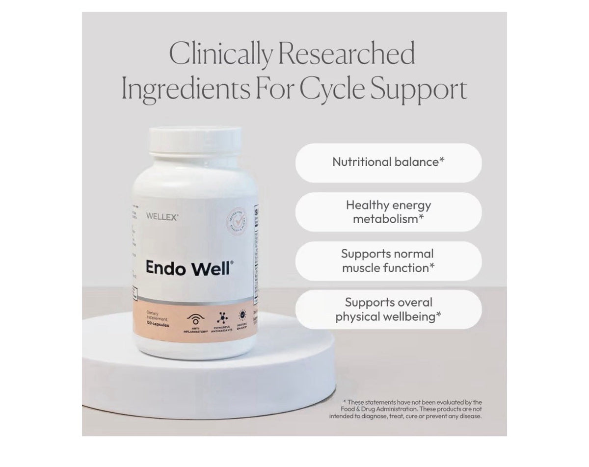 Endo Well Women's Cycle Support Muscle Function Energy Metabolism 120 Capsules