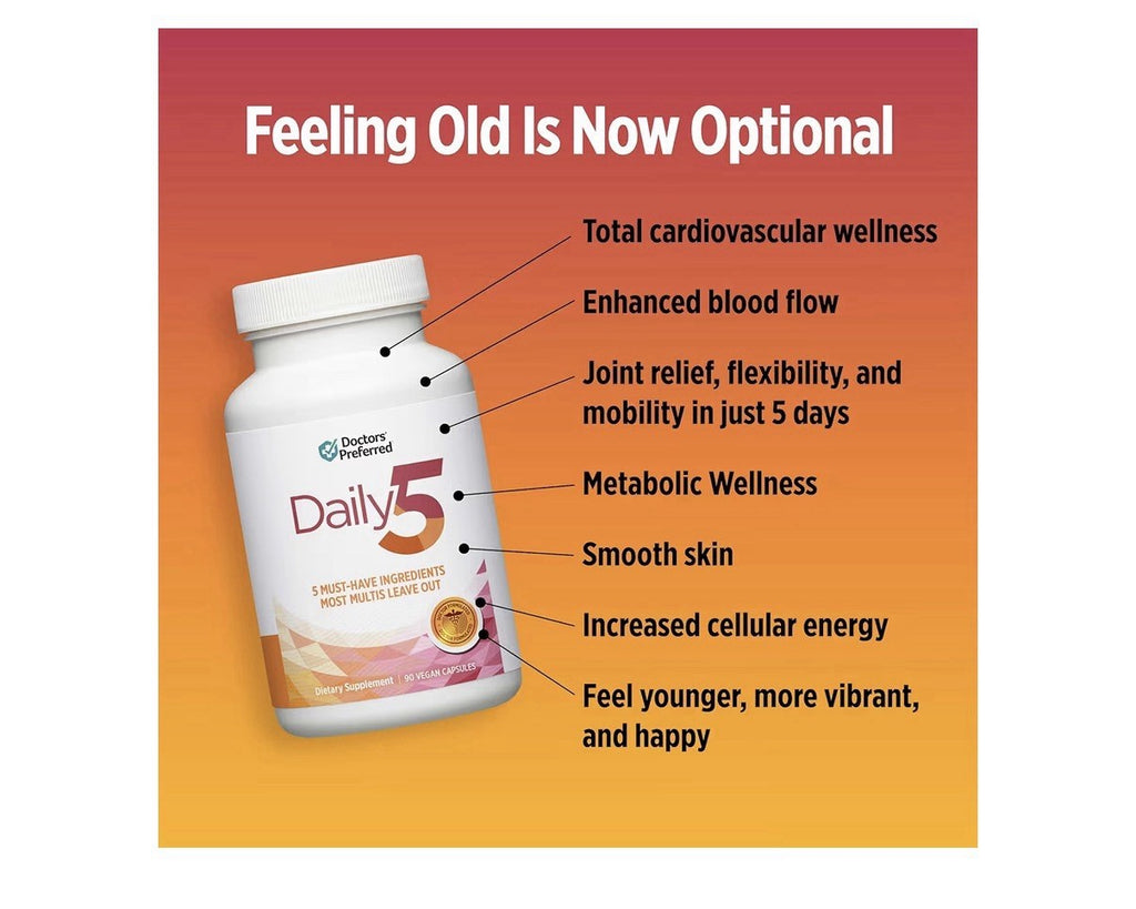 2 Pack DOCTORS' PREFERRED Daily5 Multivitamin Must 5 Have Ingredients Women Men
