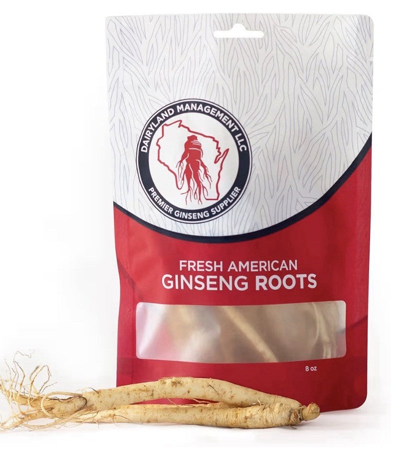 Dairyland Fresh American Ginseng Roots Herbal Wisconsin Ginseng 8oz