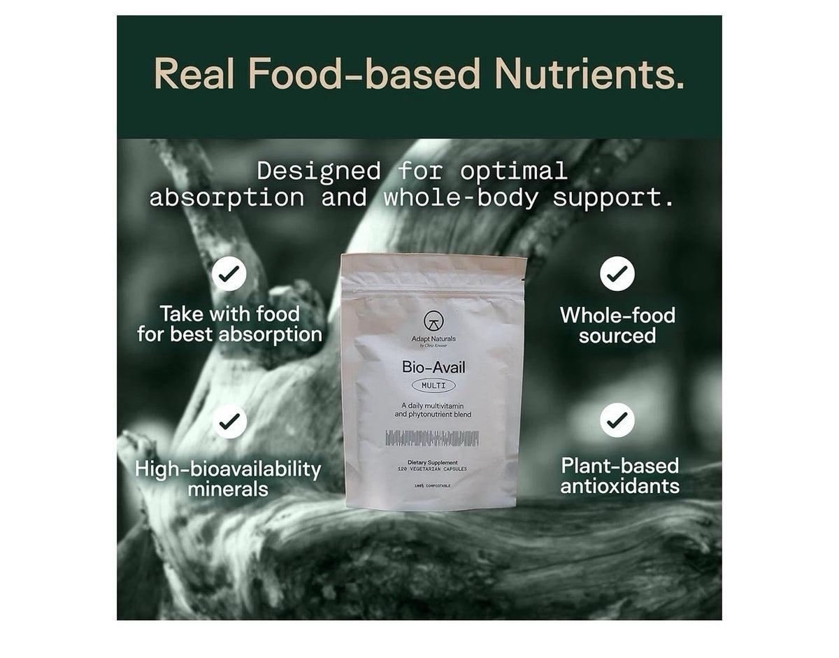 Adapt Naturals Multi Bio-Avail Multivitamin  phytonutrient blend Women Men 120ca