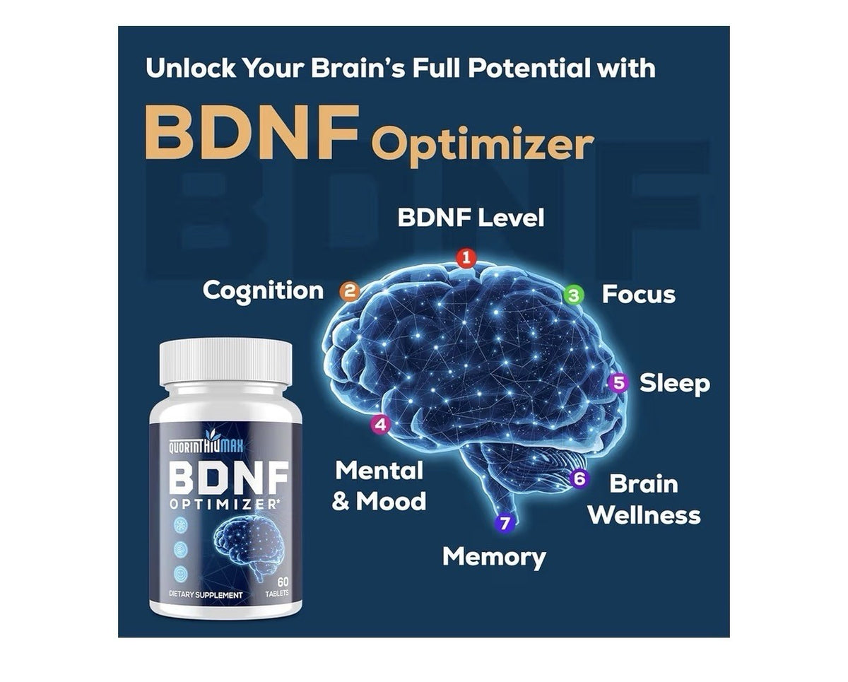 Quorinthiumax BDNF Optimizer Nootropic Brain Memory Focus Cognitive Mood 60Tabs