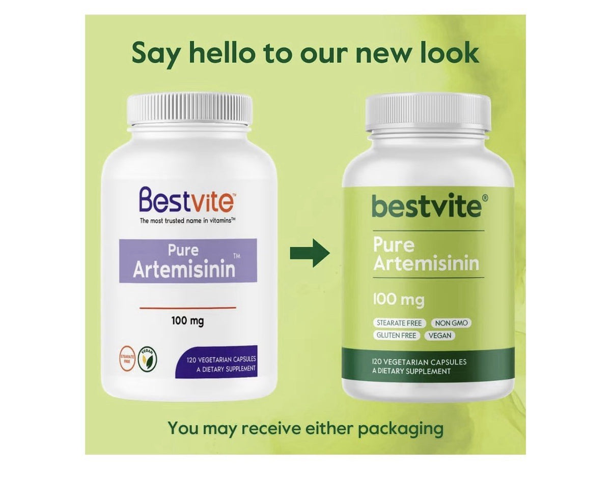 BESTVITE Artemisinin Pure 100 mg Per Capsule 120 Vegetarian Capsules Non Gmo
