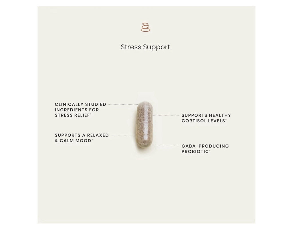 Perelel Stress Support Supplement Promotes Calm Relaxation GABA Production 30cap