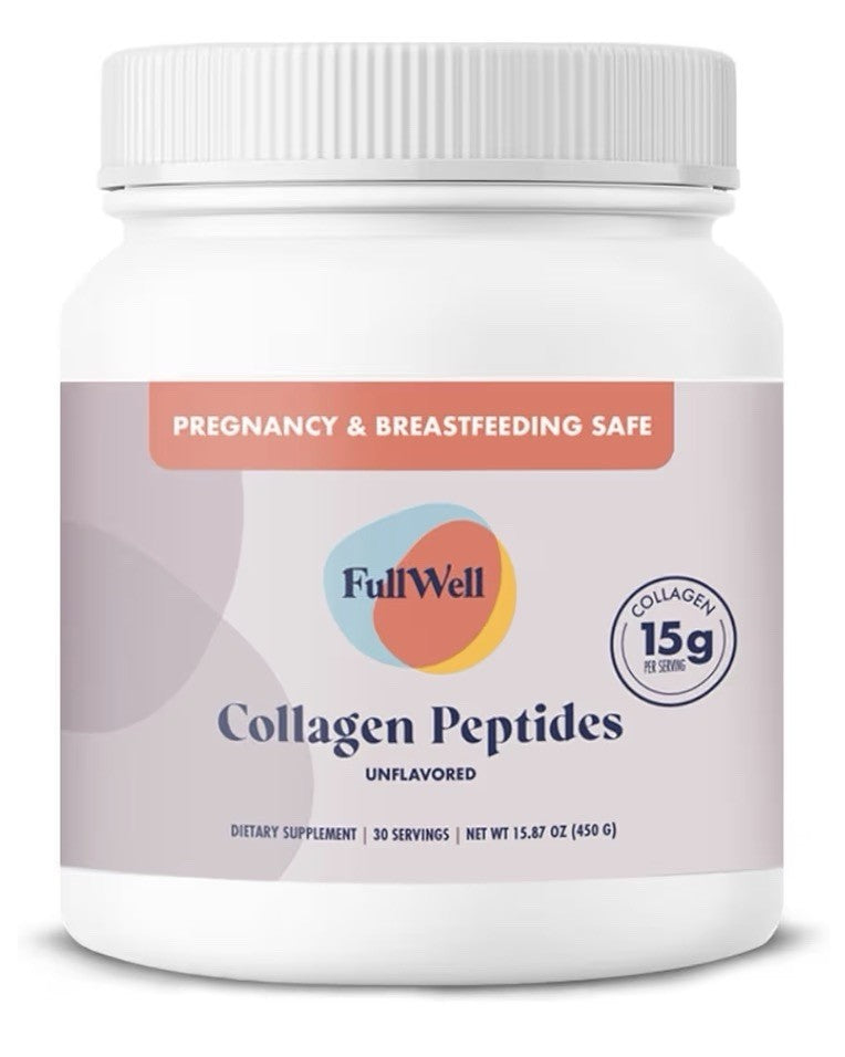 FullWell Collagen Peptides Powder Unflavored Skin Tissue Elasticity Support 30sr