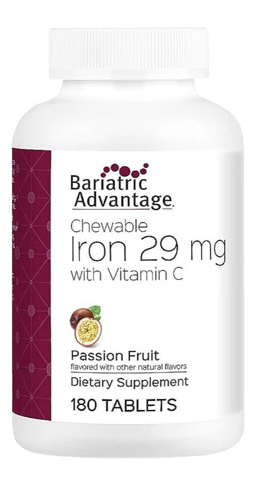 Bariatric Advantage Chewable Iron 29 mg for Bariatric Surgery Patients 180Tablet