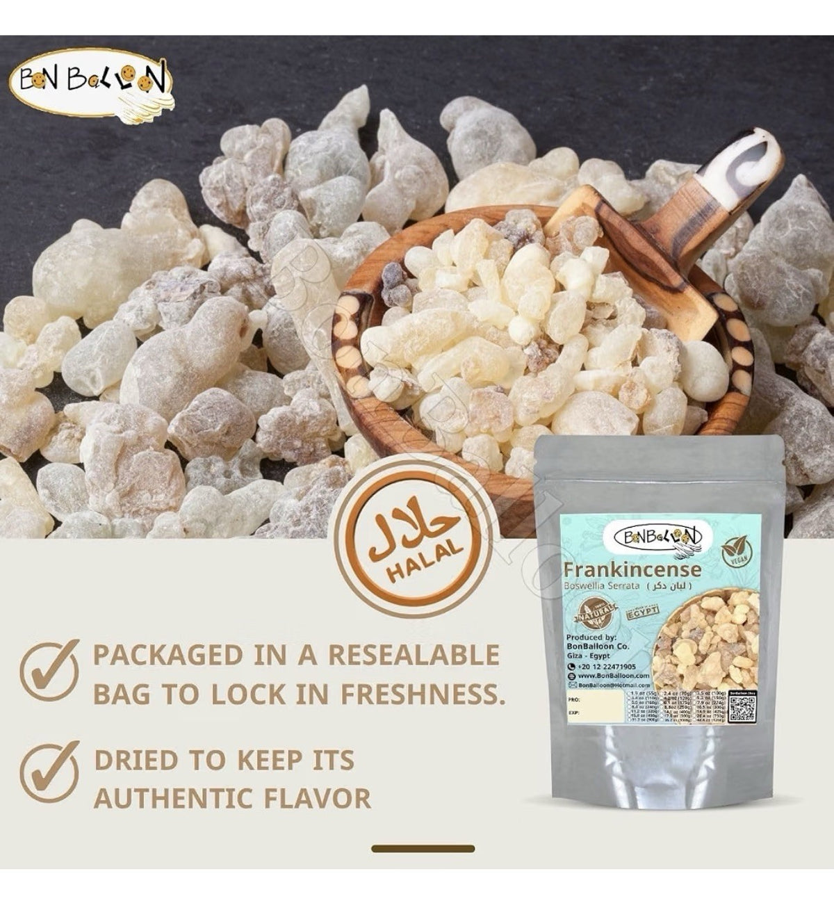 Egyptian Frankincense Gum Premium Natural Raw Rock Herb Pure Dried 6oz