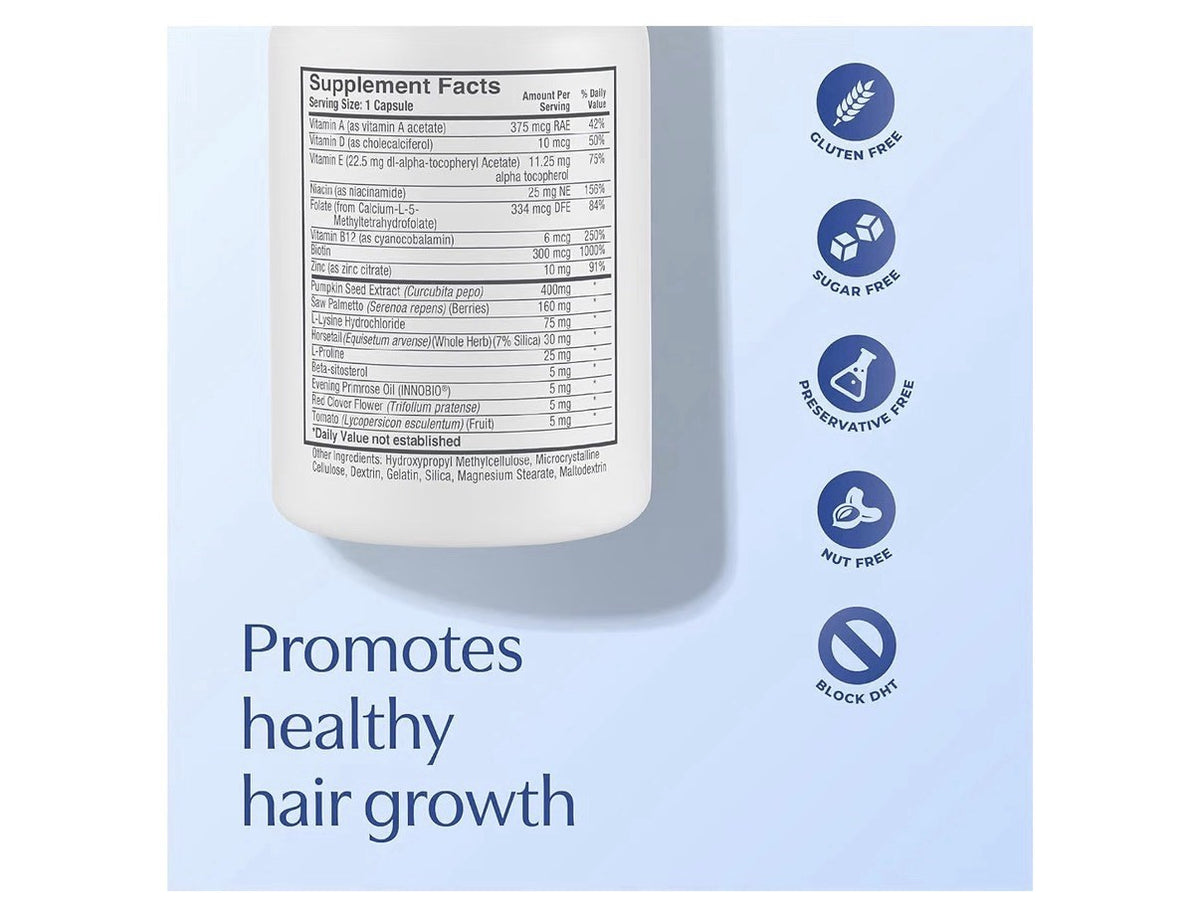BosleyMD Healthy Hair Supplements For Men DHT-Blocking Botanicals 60 Capsules