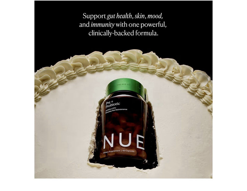 Nue Pre + Probiotic Everyday Gut Maintenance 15 Billion CFU Supplement 60Capsule