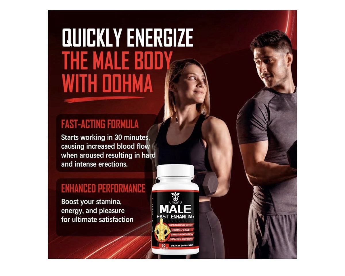Umanu Male Fast Enhancing Blood Flow Stamina Gain Length Girth 60 Capsules