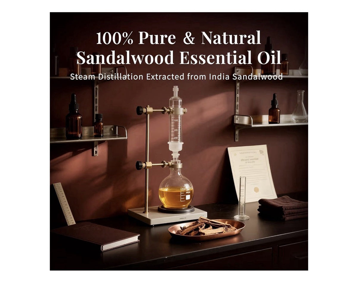 SUJUABA Sandalwood Oil 4 FlOoz Natural Aromatherapy Skin Hair Care Relaxation