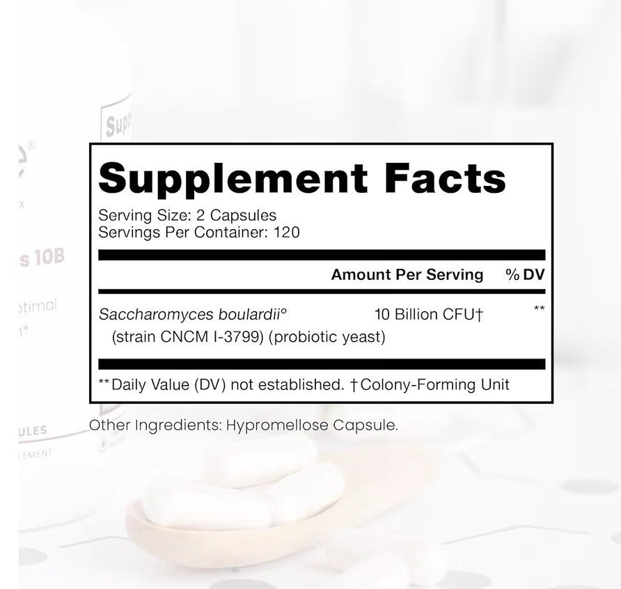 Pure Therapro Rx Saccharomyces Boulardii Probiotics 10Billion CFU USA Made 240ca