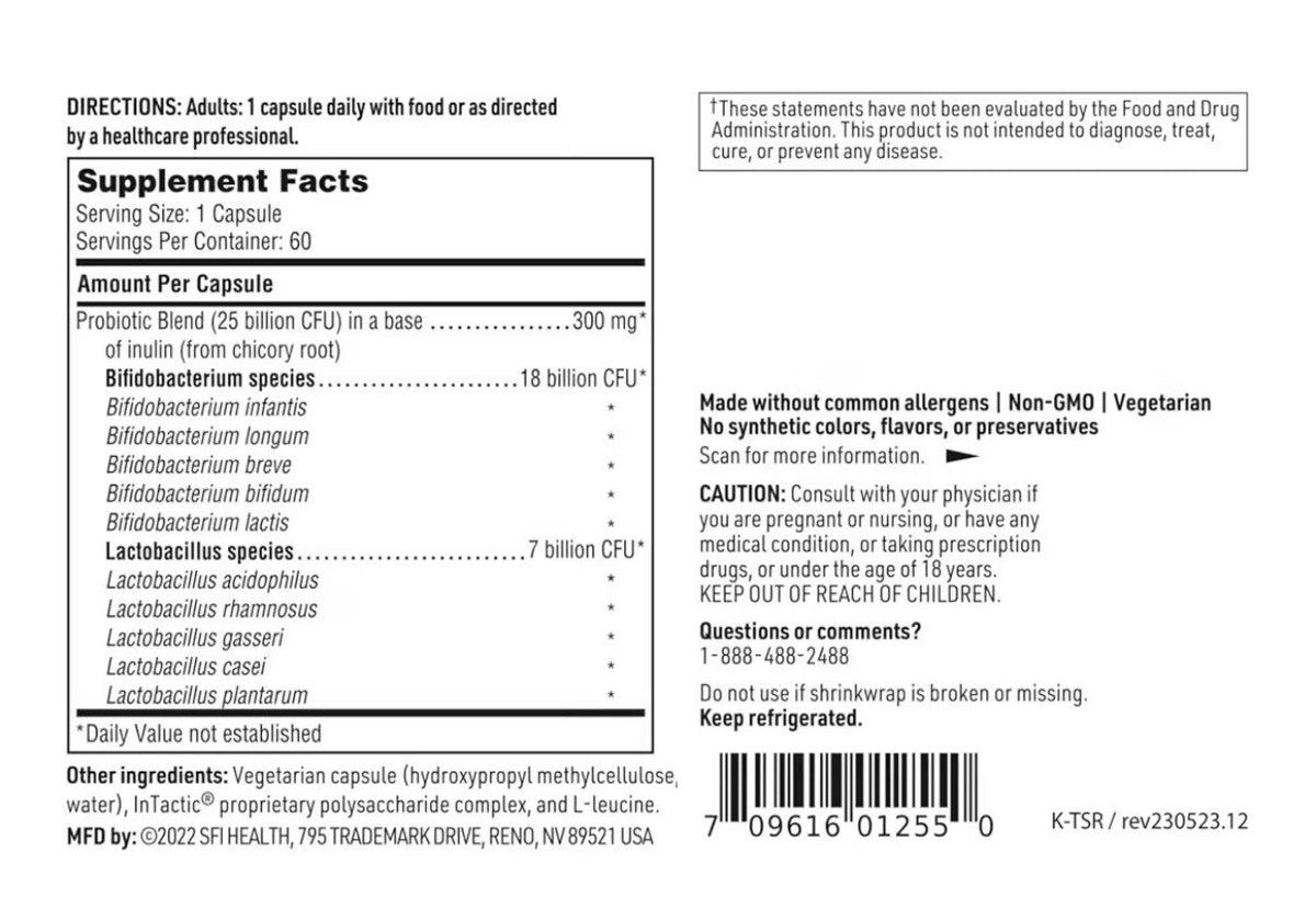 SFI Health Ther-Biotic Senior Formula Support Gut Microbiota Probiotic 60capsule