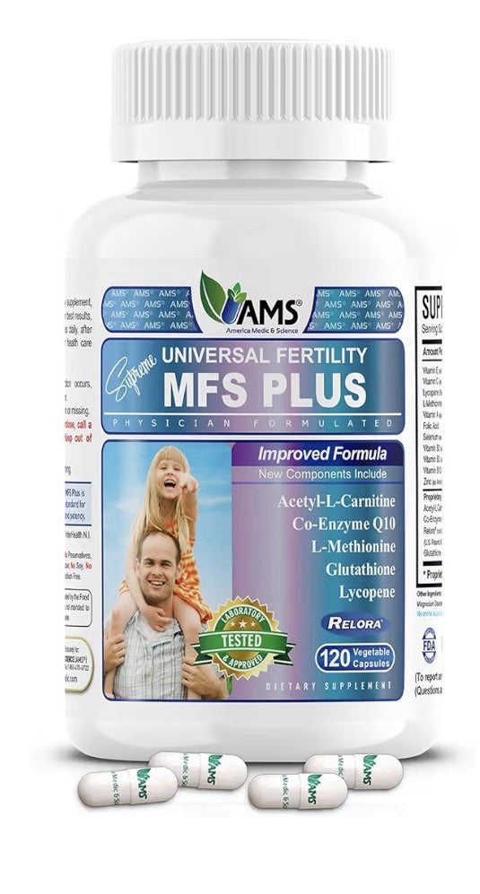 America Medic & Science MFS Plus Fertility Supplement for Men Sperm Booster 120c