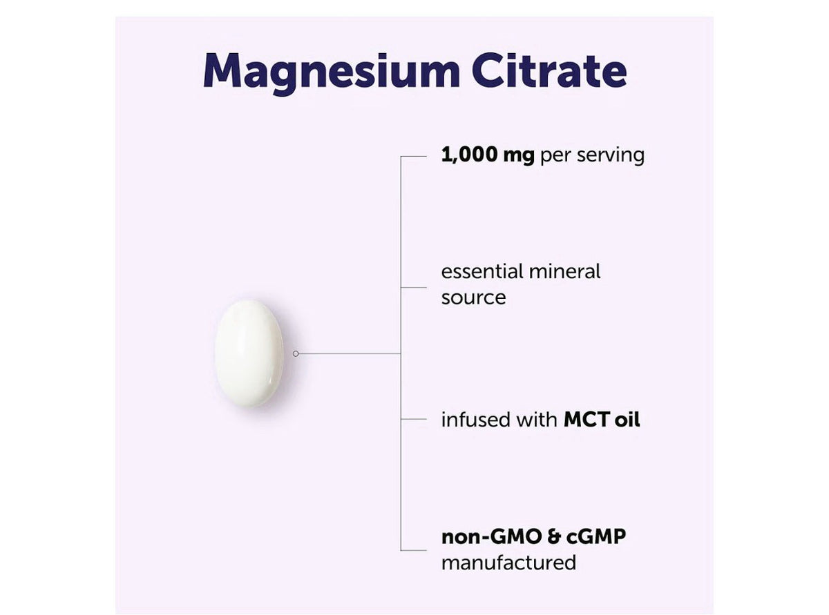 Micro Ingredients Magnesium Citrate 1,000 mg Per Serving 240 Softgels