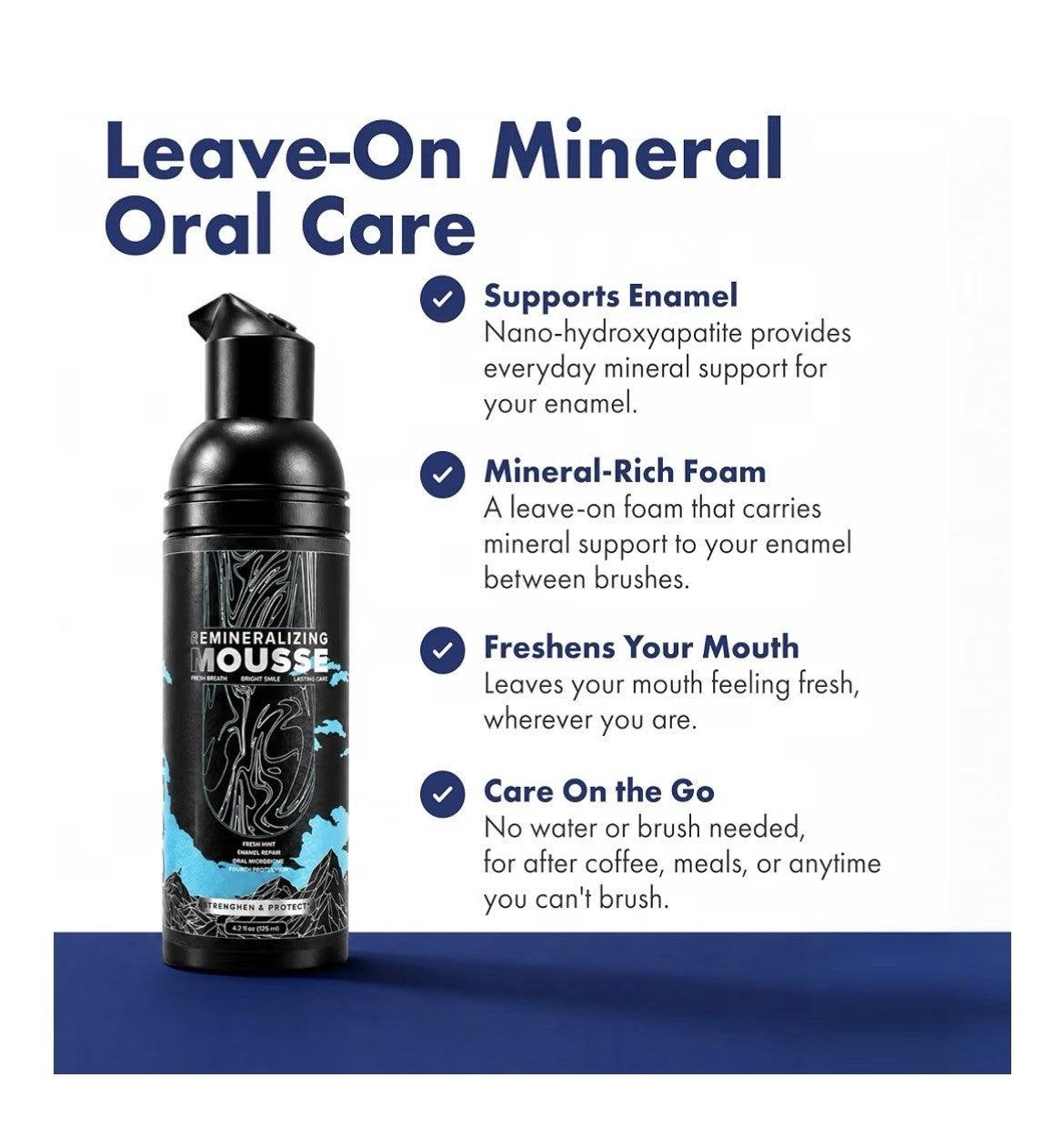 Larineco Remineralizing Mousse HYDROXYAPATITE Leave-On Dental Foam