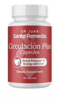 Santo Remedio Circulation Plus Blood Pressure & Energy With Iron 60 Capsules