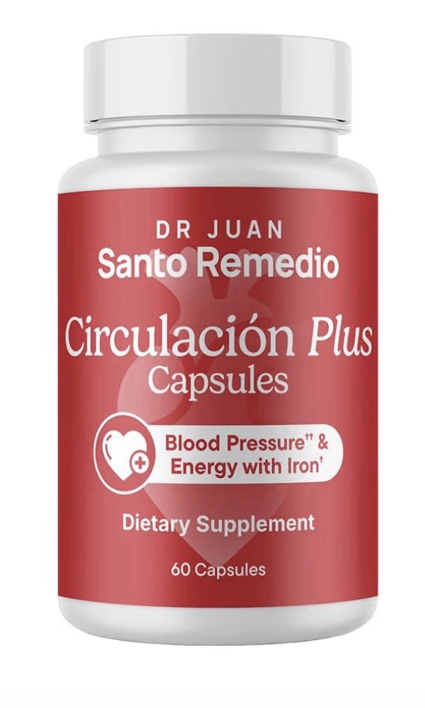 Santo Remedio Circulation Plus Blood Pressure & Energy With Iron 60 Capsules