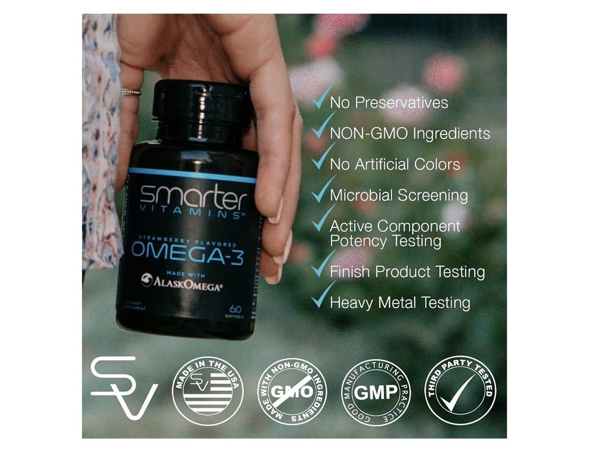 2 Pack SmarterVitamins Omega 3 Fish Oil Made With AlaskaOmega DHA EPA