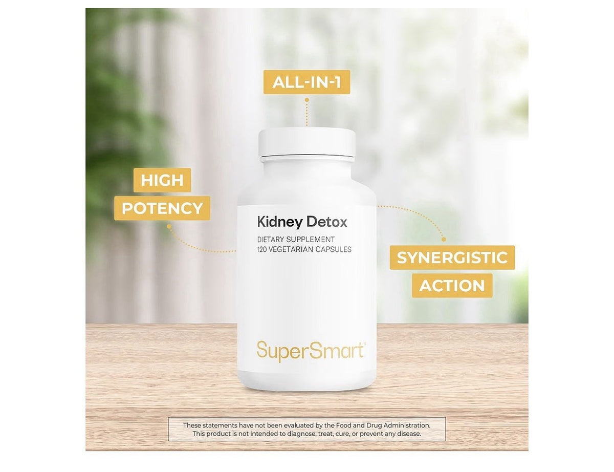 Supersmart Kidney Detox Formula 120 Vegetarian Capsules