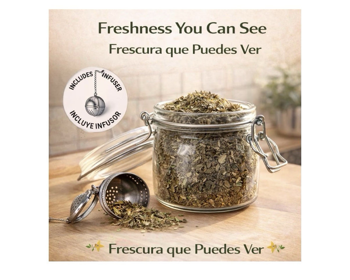 B-Experts Damiana Leaves Leaf Te Loose Herbal + Stainless Steel Tea Infuser 4 oz
