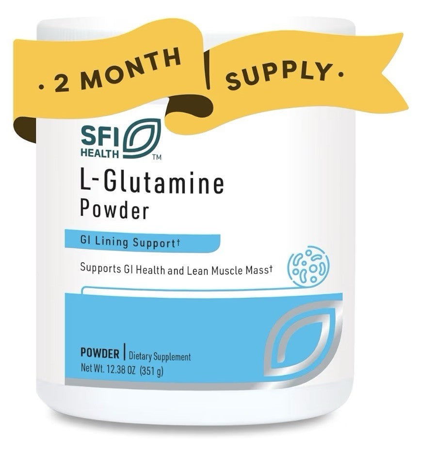 SFI Health L Glutamine Powder GI Lining Support Lean Muscle Mass 12.38oz