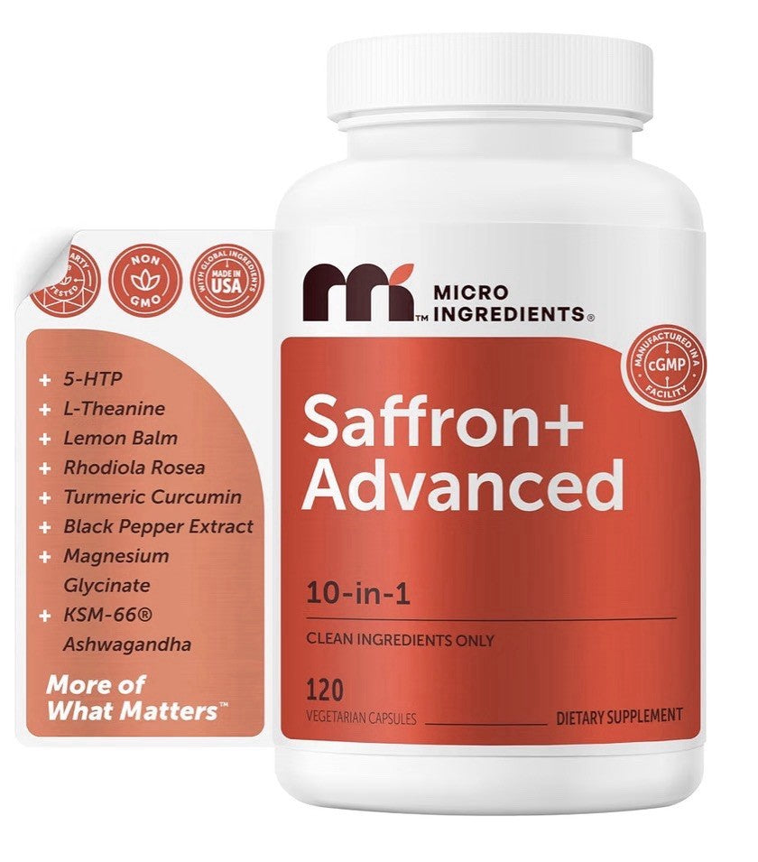 Micro Ingredients Saffron + Advanced 10in1 Clean Ingredients 120 Veggie Capsule