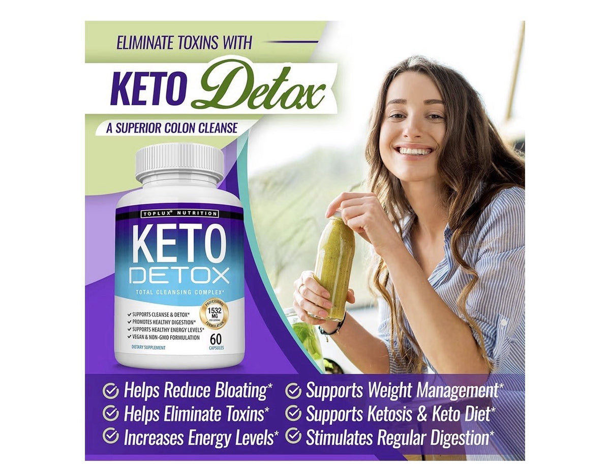 Toplux Keto Detox Total Cleansing Complex 1532 Mg Natural Detox 2 Pack