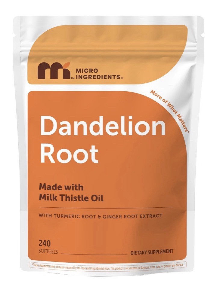 Micro Ingredients Dandelion Root Made With Milk Thistle Oil 240 Softgels