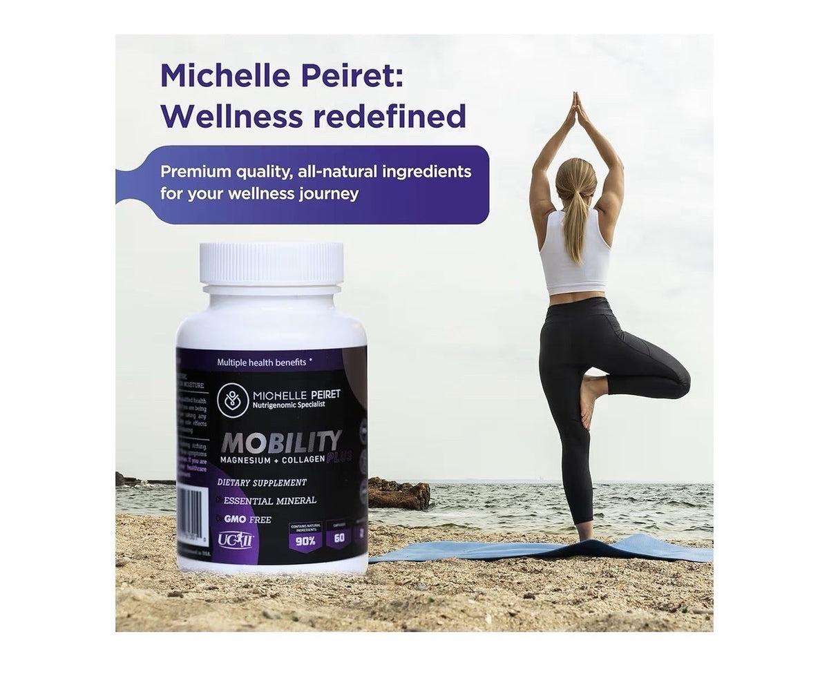 Michelle Peiret Mobility Magnesium + Collagen Supplement w/ Hyaluronic Acid 60ca