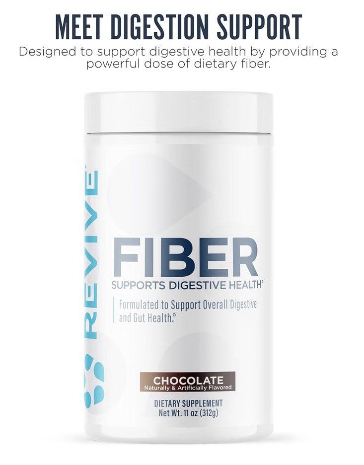 Revive Fiber Supports For Digestive Health Gut Health Chocolate Flavor 30serving