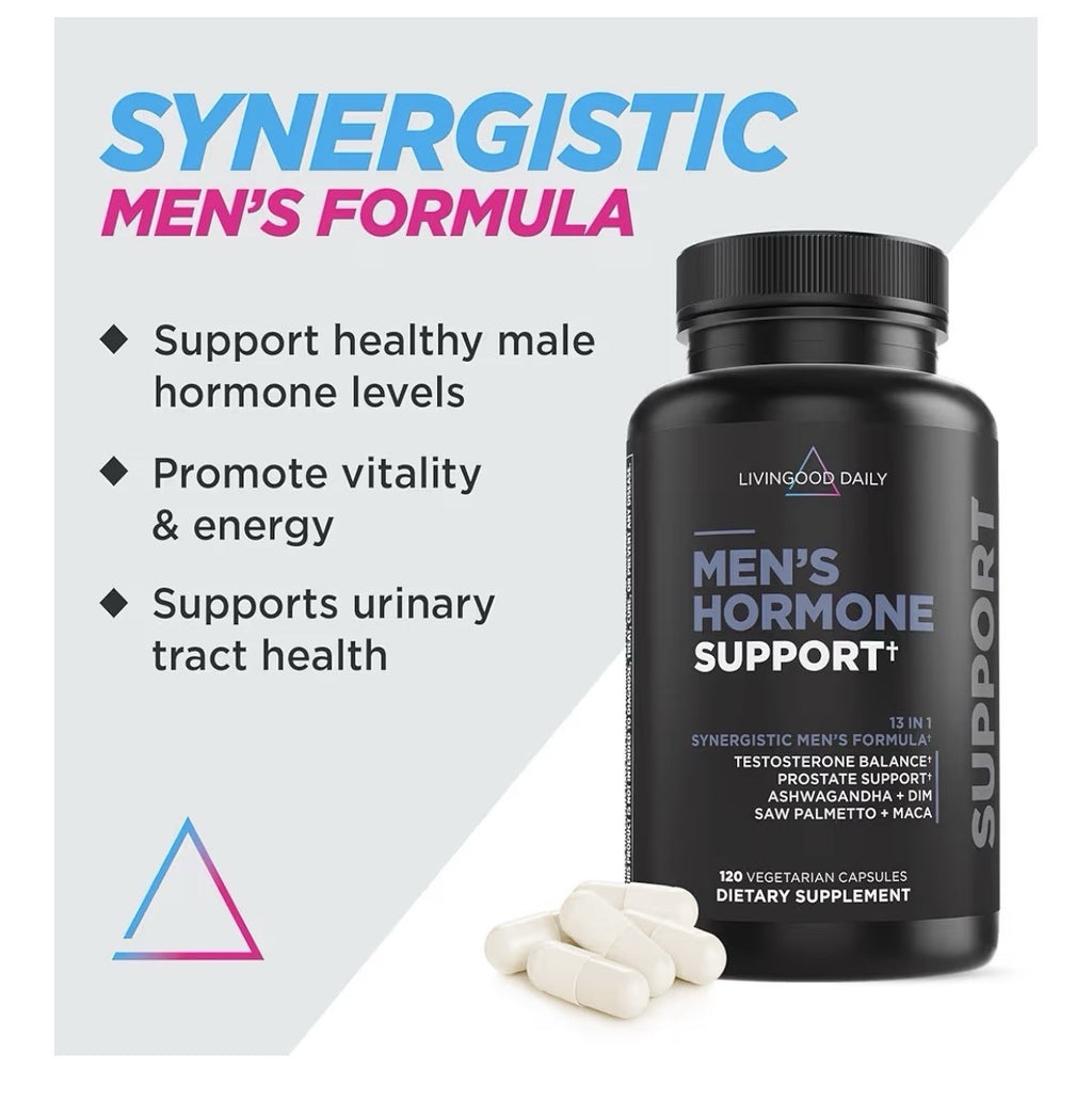 Livingood Daily Men's Hormone Support Supplement Testosterone Balance 120Capsule