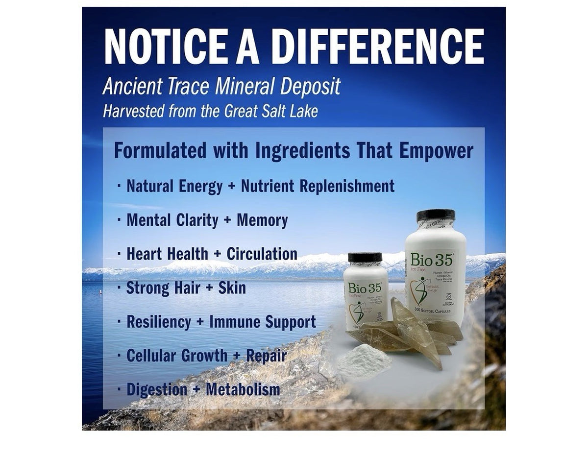 Bio35 Vitamin Mineral Omega Oils Trace Minerals Daily Multivitamin W/ Iron 300sg