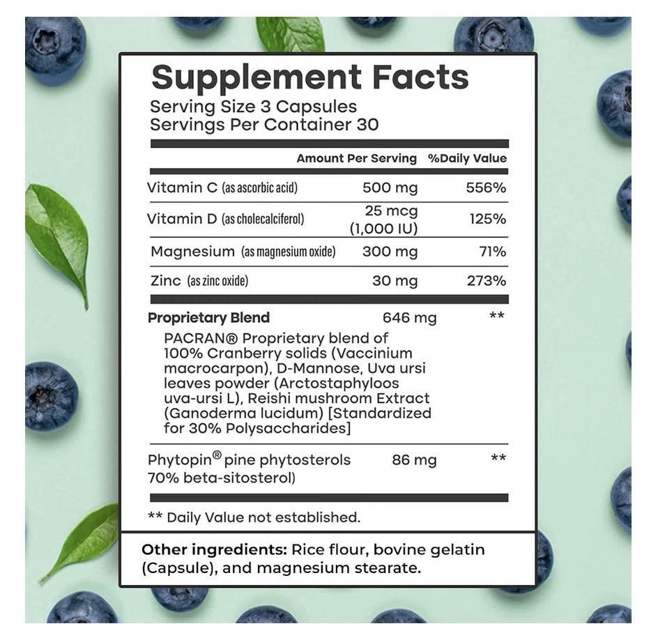 Expert Remedies Fewer Trips Formula Urinary Tract Bladder Support for Women &Men