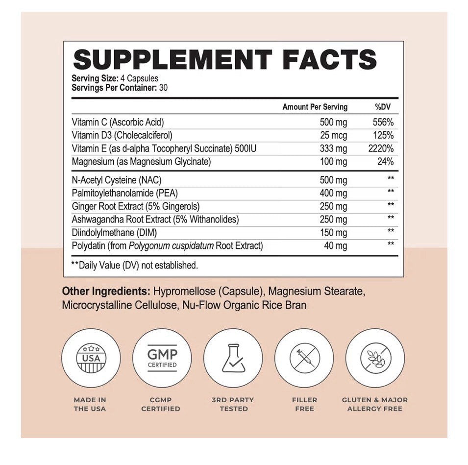 Endo Well Women's Cycle Support Muscle Function Energy Metabolism 120 Capsules