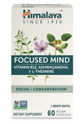 Himalaya Focused Mind Supplement Focus & Concentration Energy Support 60Capsules