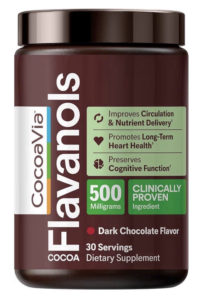 CocoaVia Cocoa Flavanols Powder Cardio Heart Circulation Cognitive Health 2 Pack