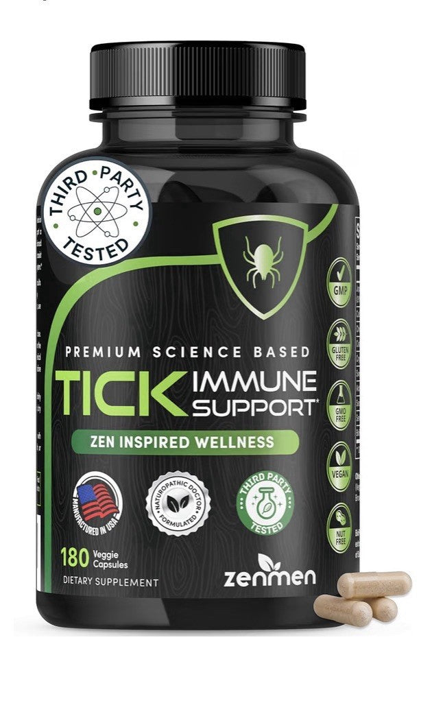 Zenmen Tick Immune Support 10 in 1 Herbal Formula 180 Capsule Dietary Supplement