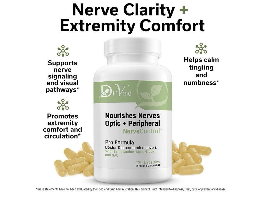 DrVmd Nourshies Nerves Optic + Peripheral Nerve Control Hands Feet Comfort 120ca