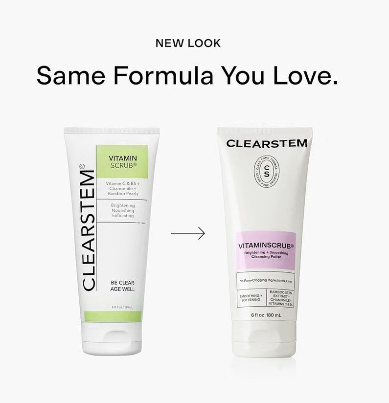 CLEARSTEM VITAMINSCRUB Brightening Smoothing Cleansing Polish Scrub Cleanser 6oz