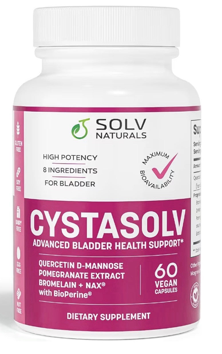 CYSTASOLV Bladder Health Urinary Support  For Women & Men 60 Capsules