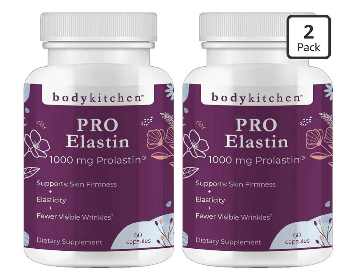 2 Pack Body Kitchen Pro-Elastin 1000 mg Supplement Help Reduce Signs Of Aging