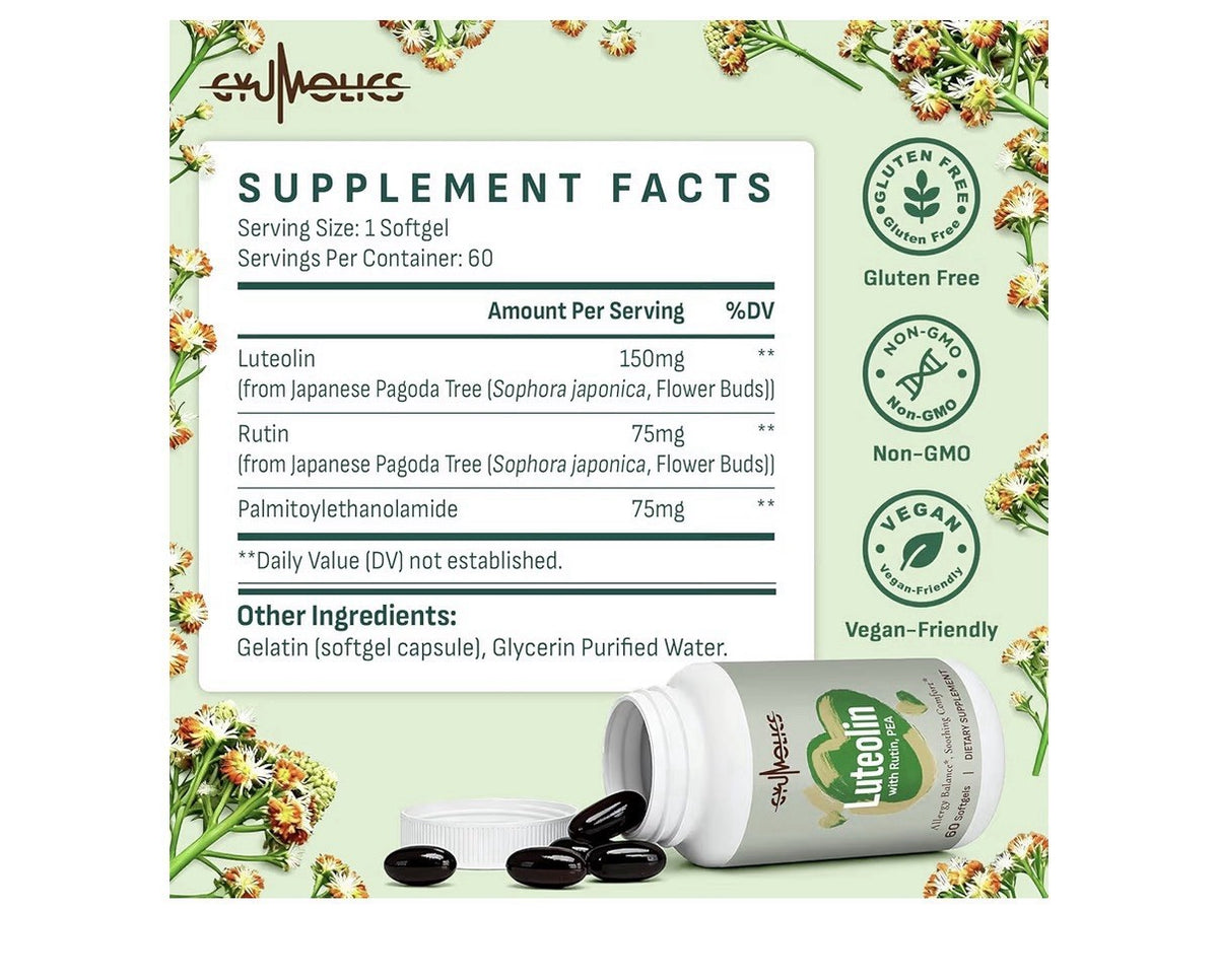 2 Pack Gyumolics Luteolin Supplement for Seasonal Allergies Soothing Comfort