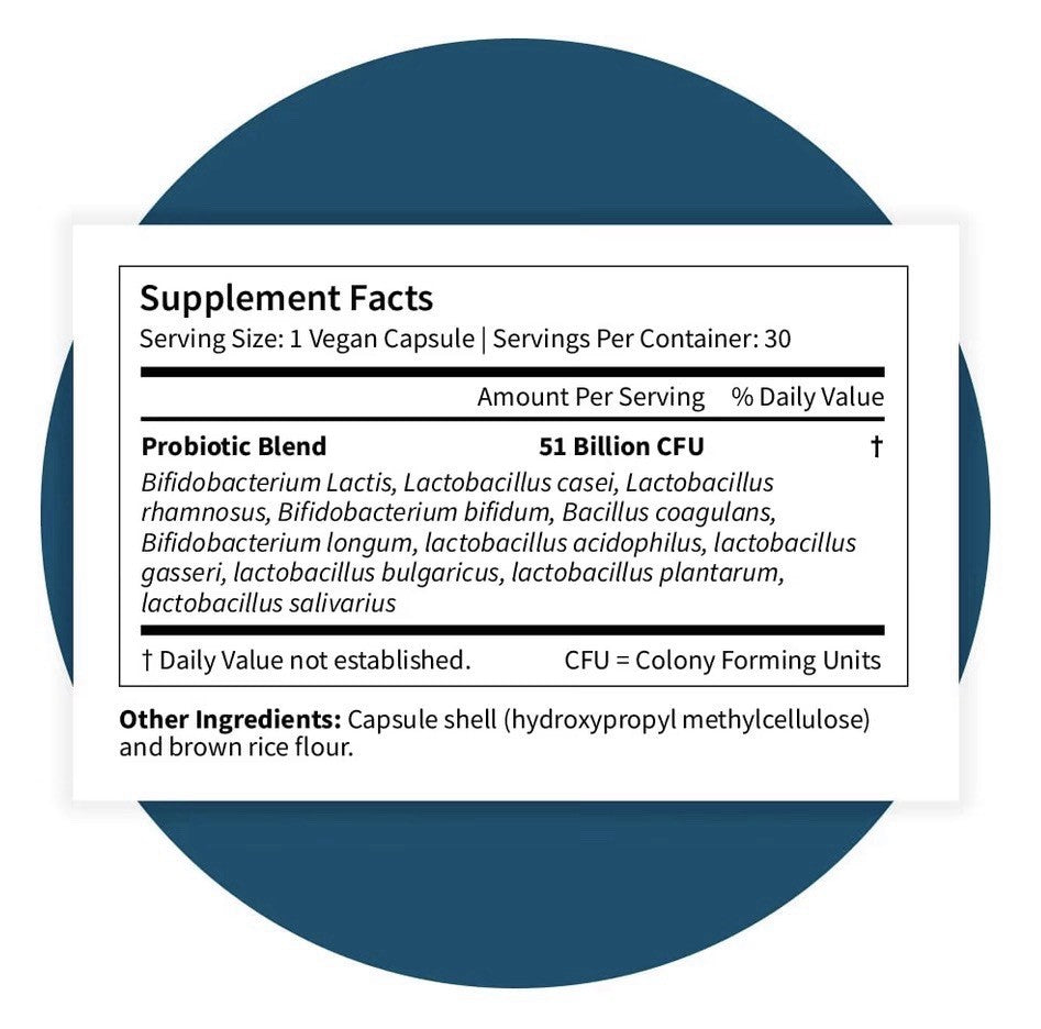 Pattern Wellness Probiotic Supplement 51 Billion CFU Immune Response Gut 30 Caps