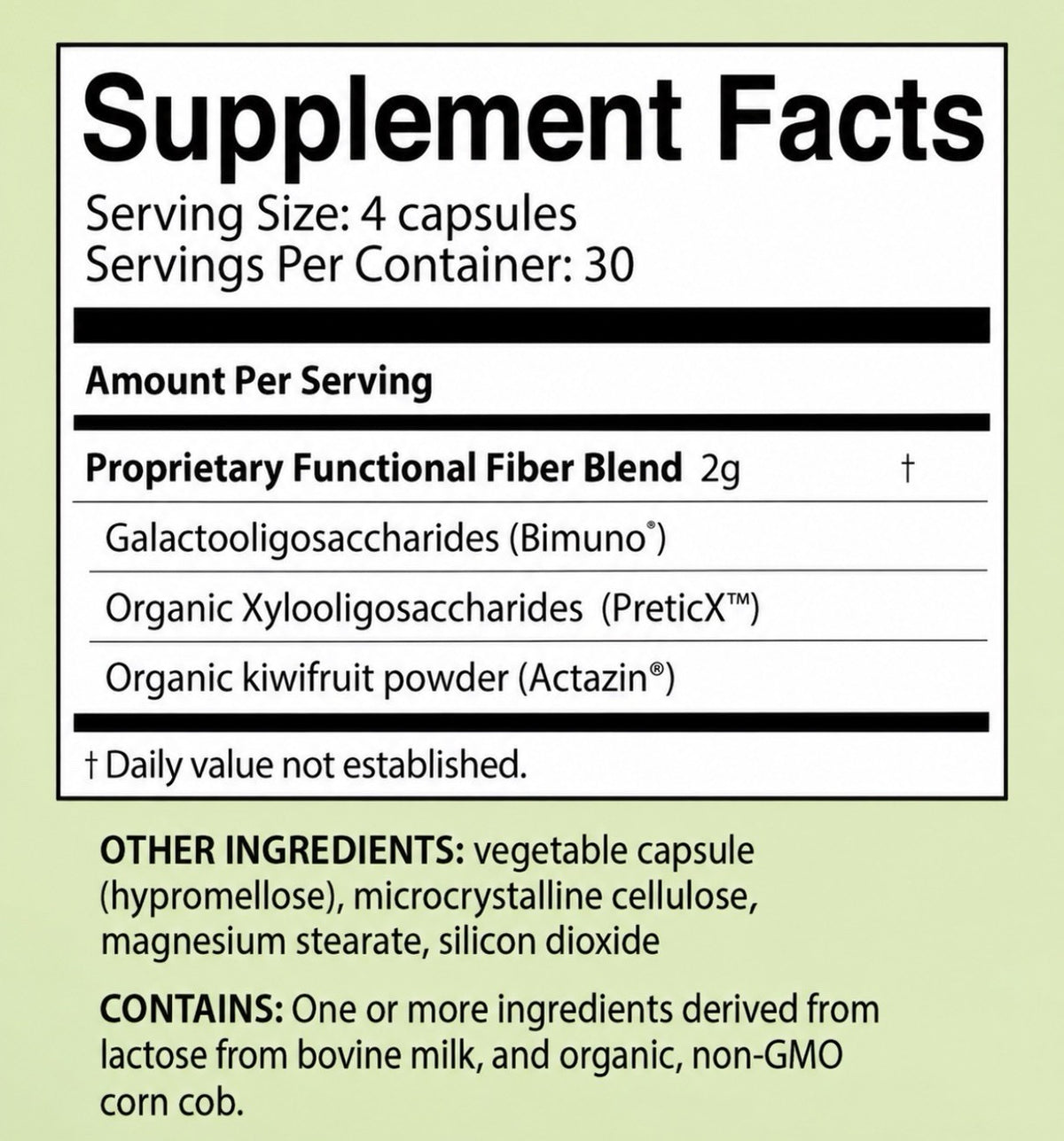 Just Thrive PREbiotic Nourishes Beneficial gut Bacteria Helarhy Gatro Function